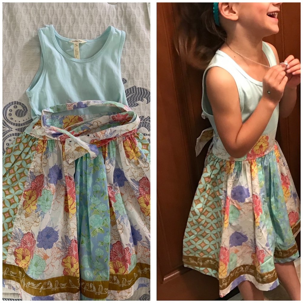 Matilda Jane | Girls 8 | Watercolor dress | EUC